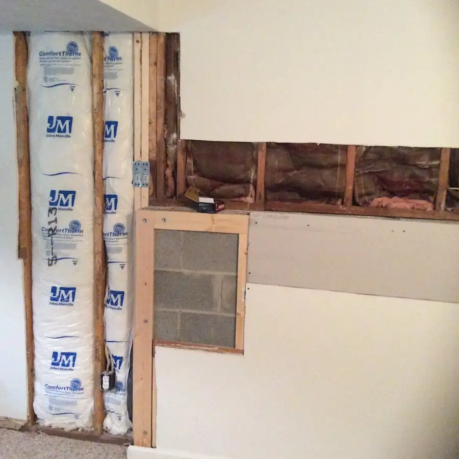 Wall insulation replacement during Contents Cleaning & Restoration in Holbrook